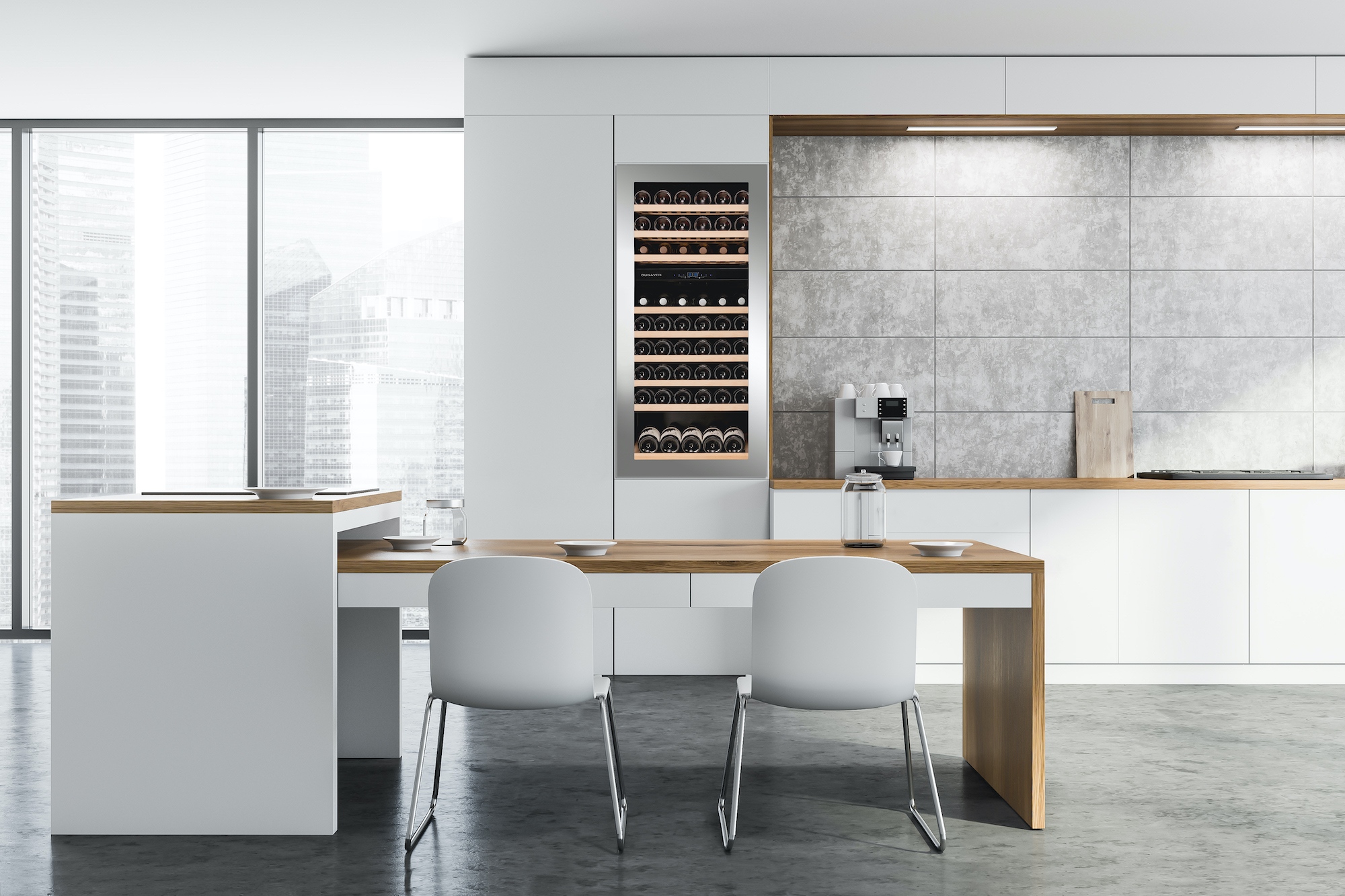 Dunavox presents its Push-to-open wine cabinets